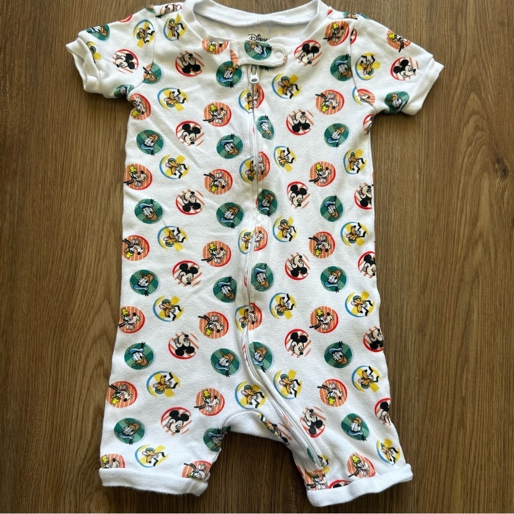 Disney X Janie & Jack Mickey Mouse Goofy Donald Jumpsuit Baby Romper 18-24 Month